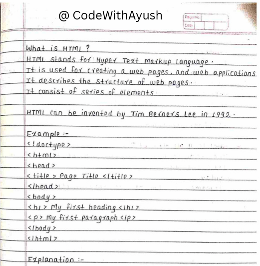 Html Notes